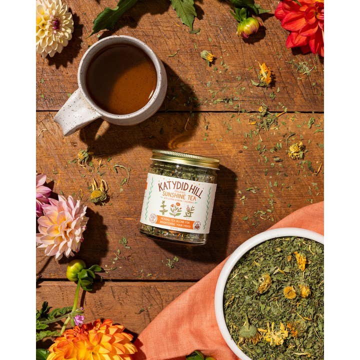 Katydid Hill Farm - Wholesale Health/Detox Tea - Sunshine Tea - organic herbal tea blend for brightening your mood