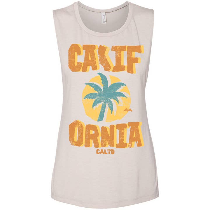 Sunset California Love Men's Tank for wholesale by State Bliss