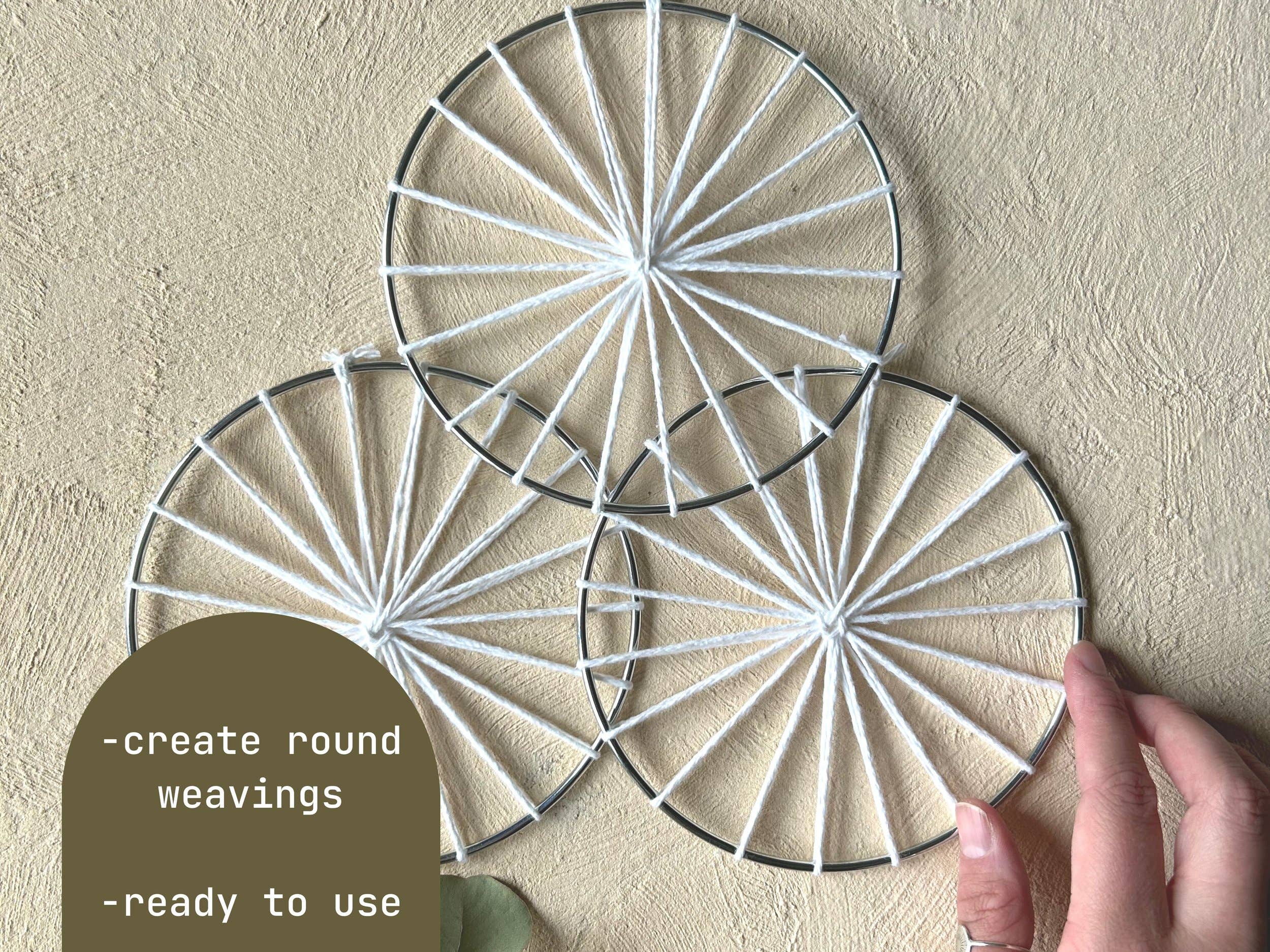 Euca Design – Großhandel Bastelset – 3-teiliges Set: Gezogene 5-Zoll-Metallreifen zum Weben