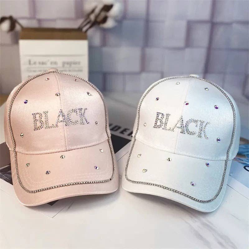 BLACK Rhinestone Cap C0507 for wholesale on Faire1