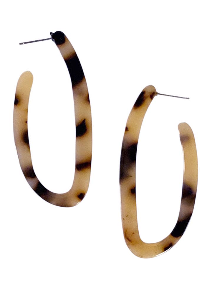 Acrylic Animal Print Hoop Earrings for wholesale by Accessorize Me