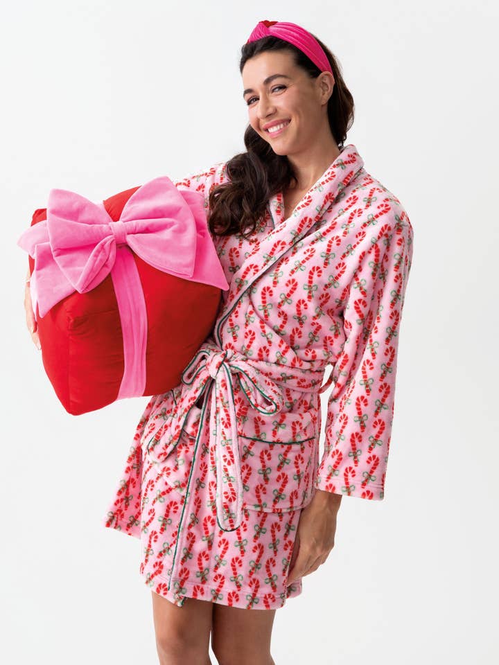 Shiraleah - Wholesale Robe - Women's - FELICITY CANDY CANE ROBE, PINK3