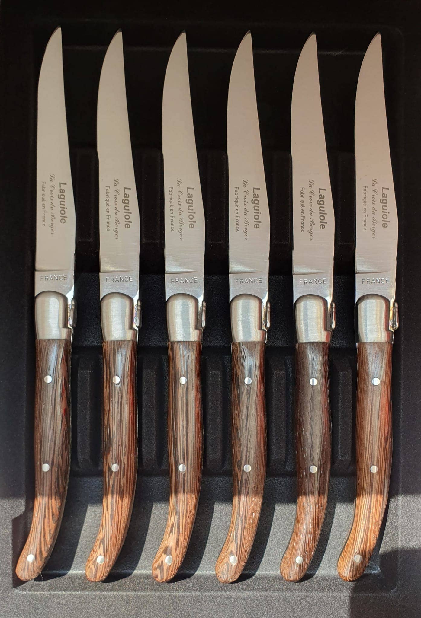 Allweneedis group LTD – wholesale Kökskniv – Wengé Laguiole köttknivar i trä, set om 60