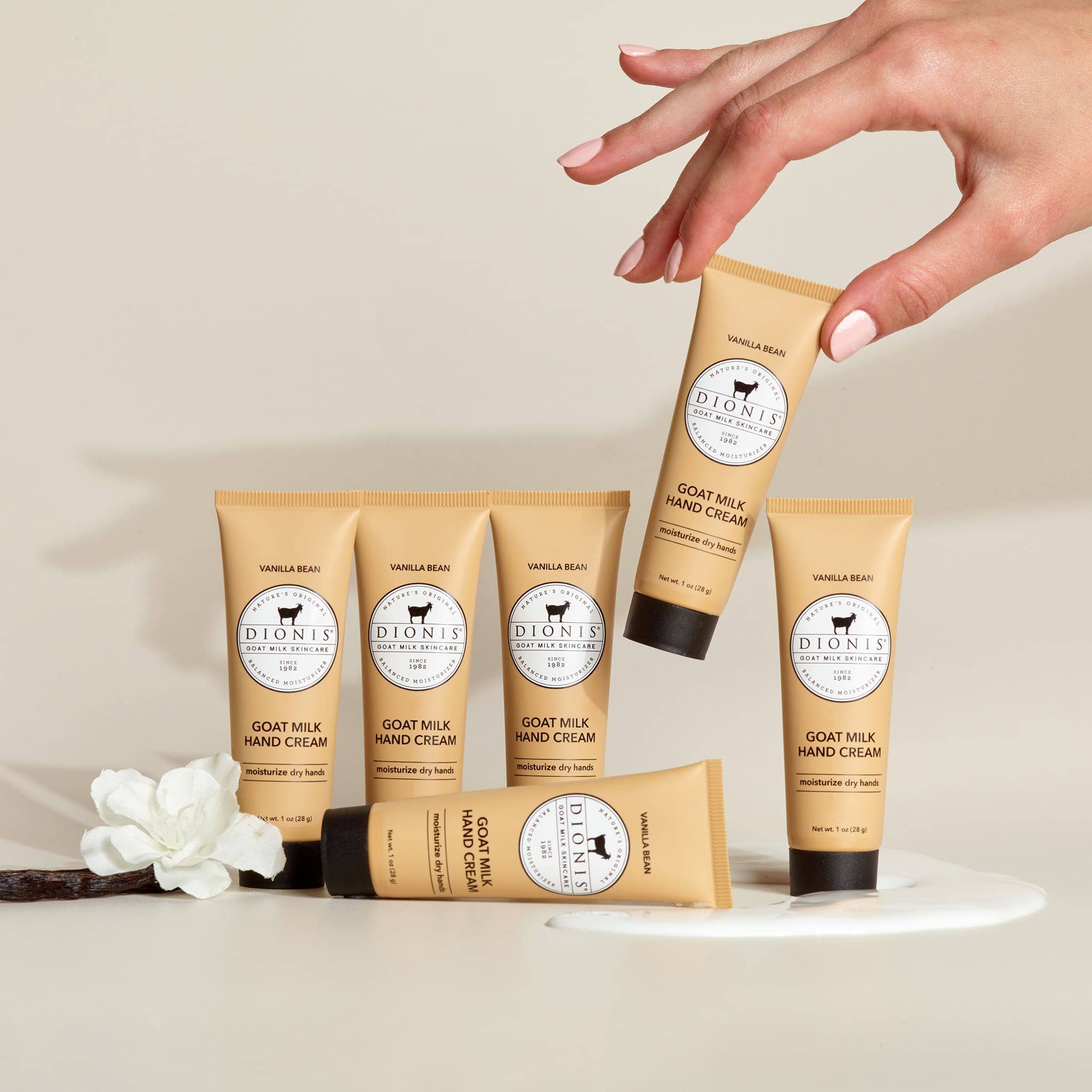 Dionis Goat Milk Skincare - Wholesale Hand Cream/Lotion - Dionis Vanilla Bean Goat Milk Hand Cream, 1oz (6ct)1