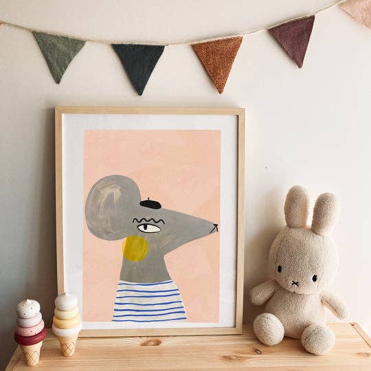 Sneaky Mouse Illustration for wholesale by yaya studio