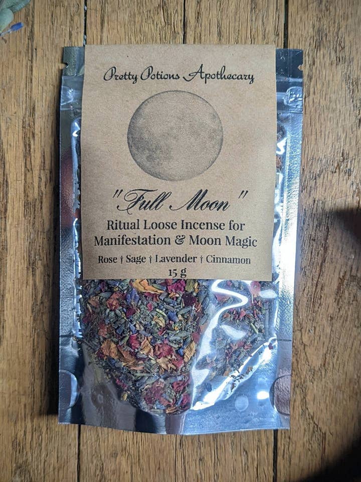 Full Moon Loose Incense for wholesale by Pretty Potions Apothecary