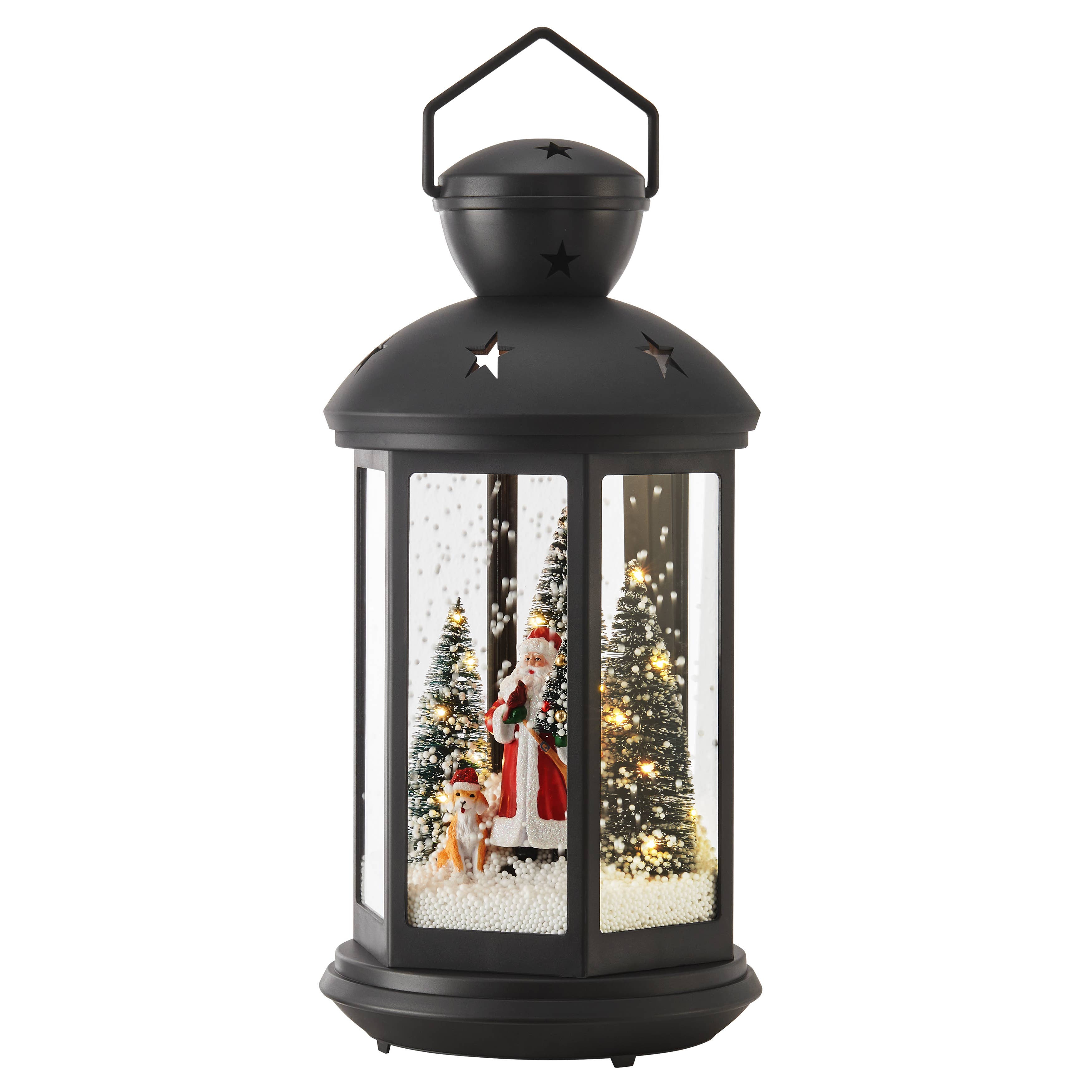 Danya B - Wholesale Christmas Decoration - Christmas Scene Falling Snow Music Snowglobe Lantern Decor4