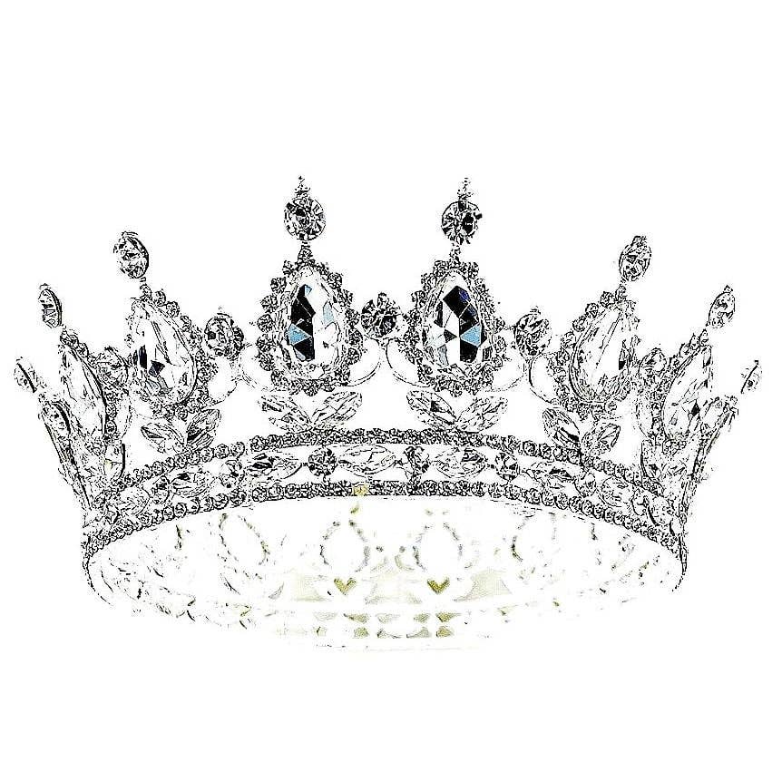 Diacly - Wholesale Tiara - Women's - Pear Bold Stone Queen Rhinestone Crown11