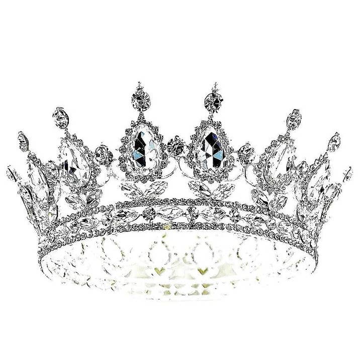 Diacly - Wholesale Tiara - Women's - Pear Bold Stone Queen Rhinestone Crown11