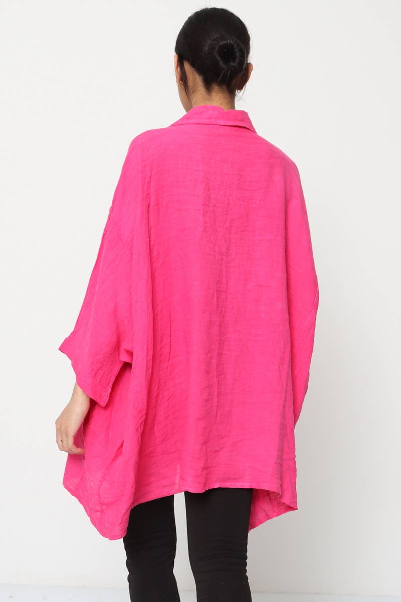 LÉA & LUC - Wholesale Button Down Shirt - Women's - 100% Linen Shirt REF. 285896