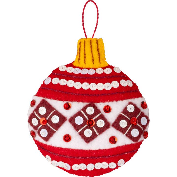 Plaid Crafts - Wholesale Craft Sewing Kit - Bucilla Snowman's Peppermint Collection 6 Felt Ornament Kit 9