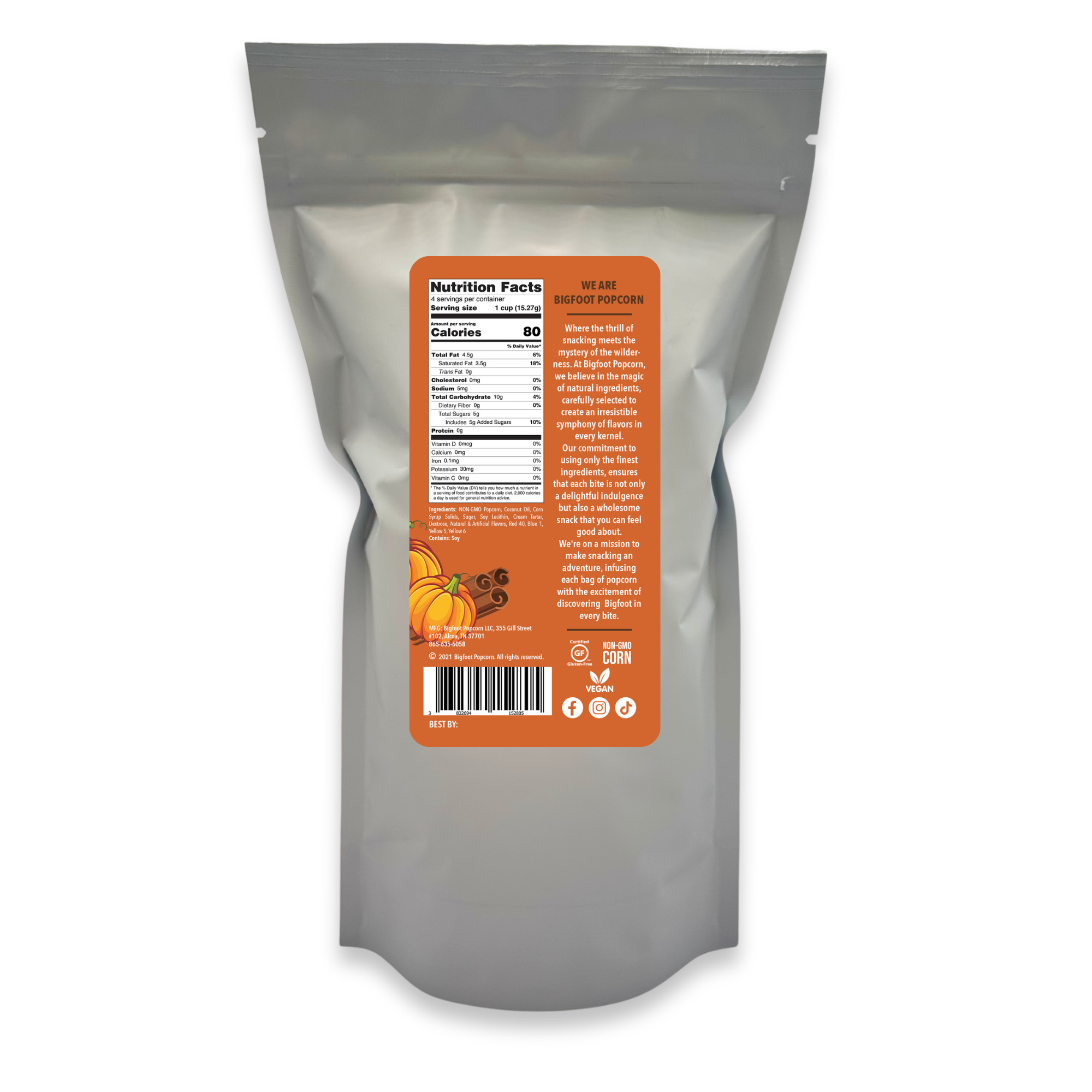 Bigfoot Popcorn – wholesale Popcorn – Pumpa Krydda Gourmet Popcorn1