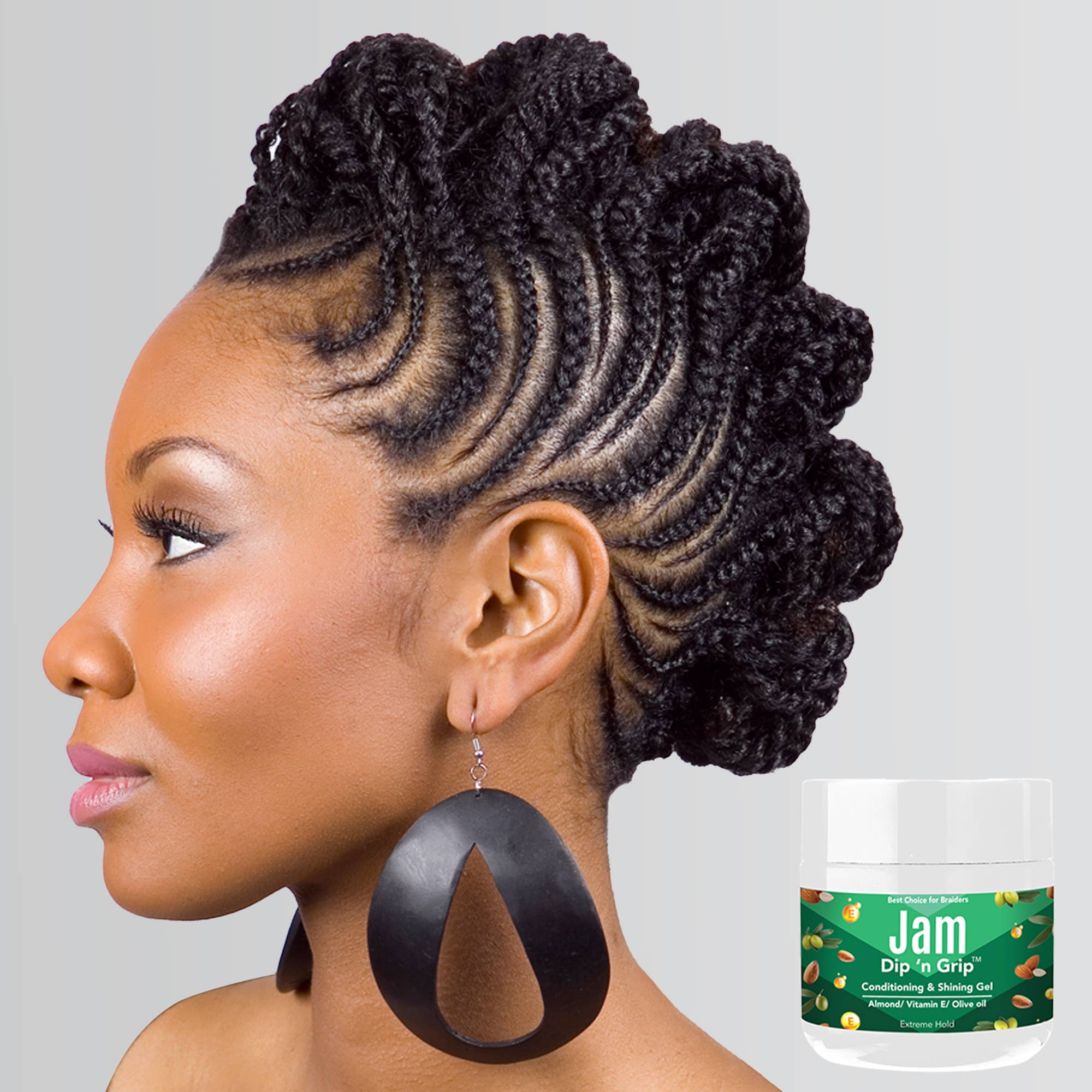 UB BRANDS INC - Wholesale Hair Styling Gel/Mousse - Jam Dip n Grip Almond & Vitamin E Hair Gel 4oz - Shine6