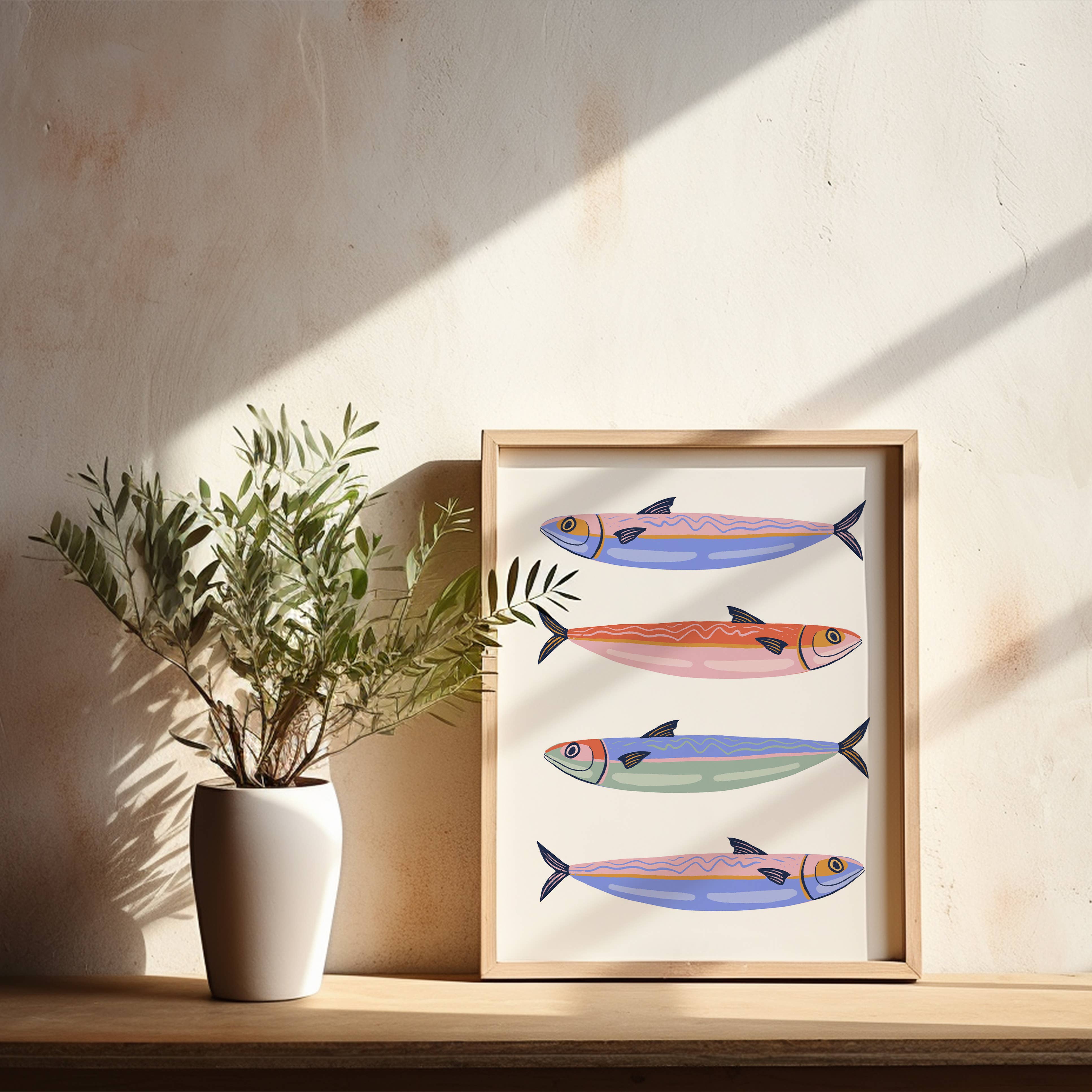 Tara Reed – Engroshandel Kunsttryk – "Sardiner" - 8" x 10" Giclée Kunsttryk1