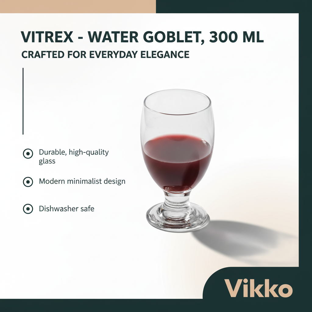 Kadra Kitchenware - Venta al por mayor Copas de vino - Vitrex - Copa de Agua, 300 ml3