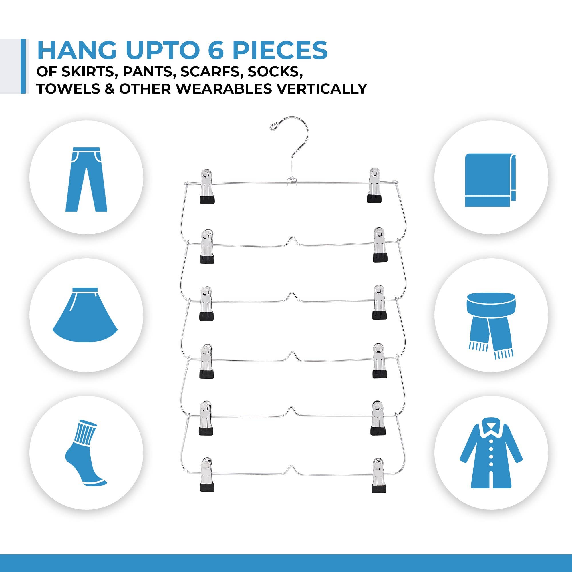Ergodebrands - Wholesale Clothes Hangers - USTECH 6-Tier Skirts Pants (3 Pack)6