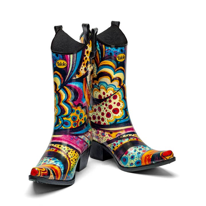 Floral Bliss cowoby welly boots for wholesale by Talolo Boots