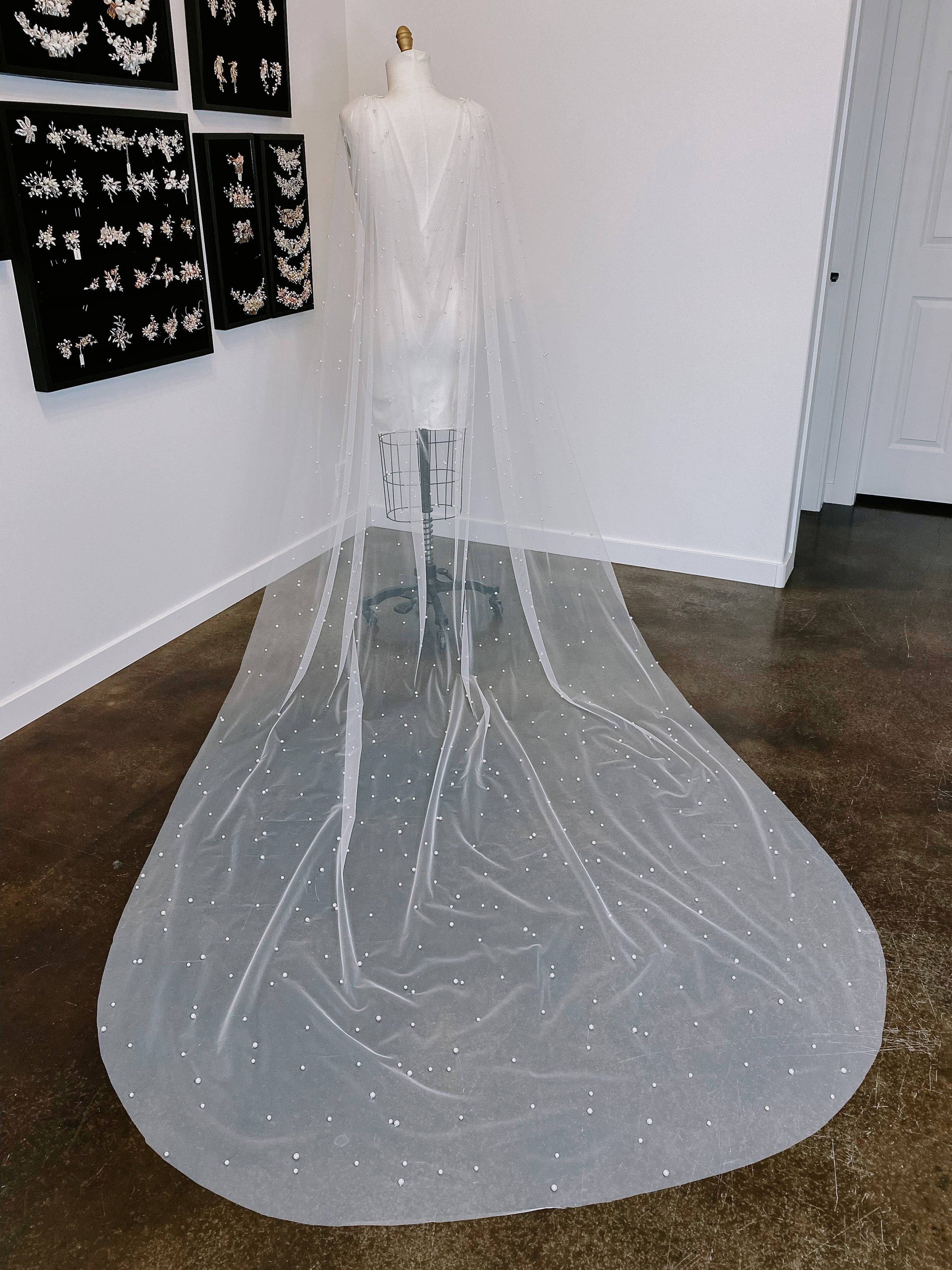 Brides and Belts - Wholesale Cape - Women's - Pearl Studded Cape1