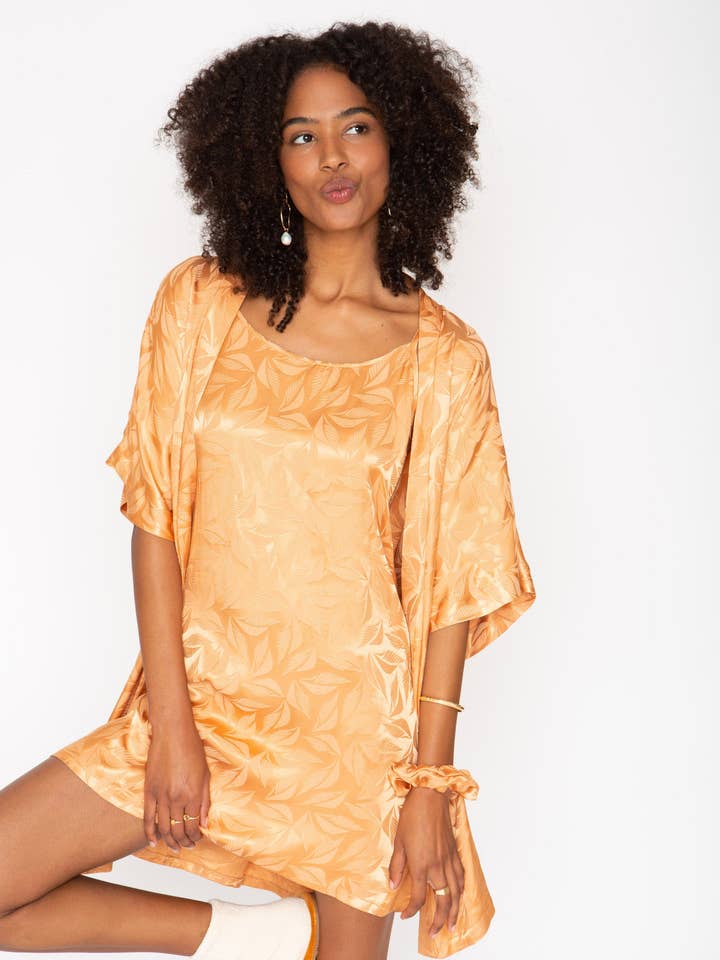 The Short Robe - Tangerine Palm for wholesale by Idle