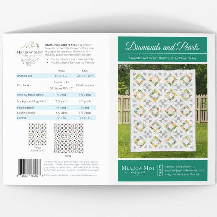 Diamonds and Pearls - Printed Pattern for wholesale by Meadow Mist Designs