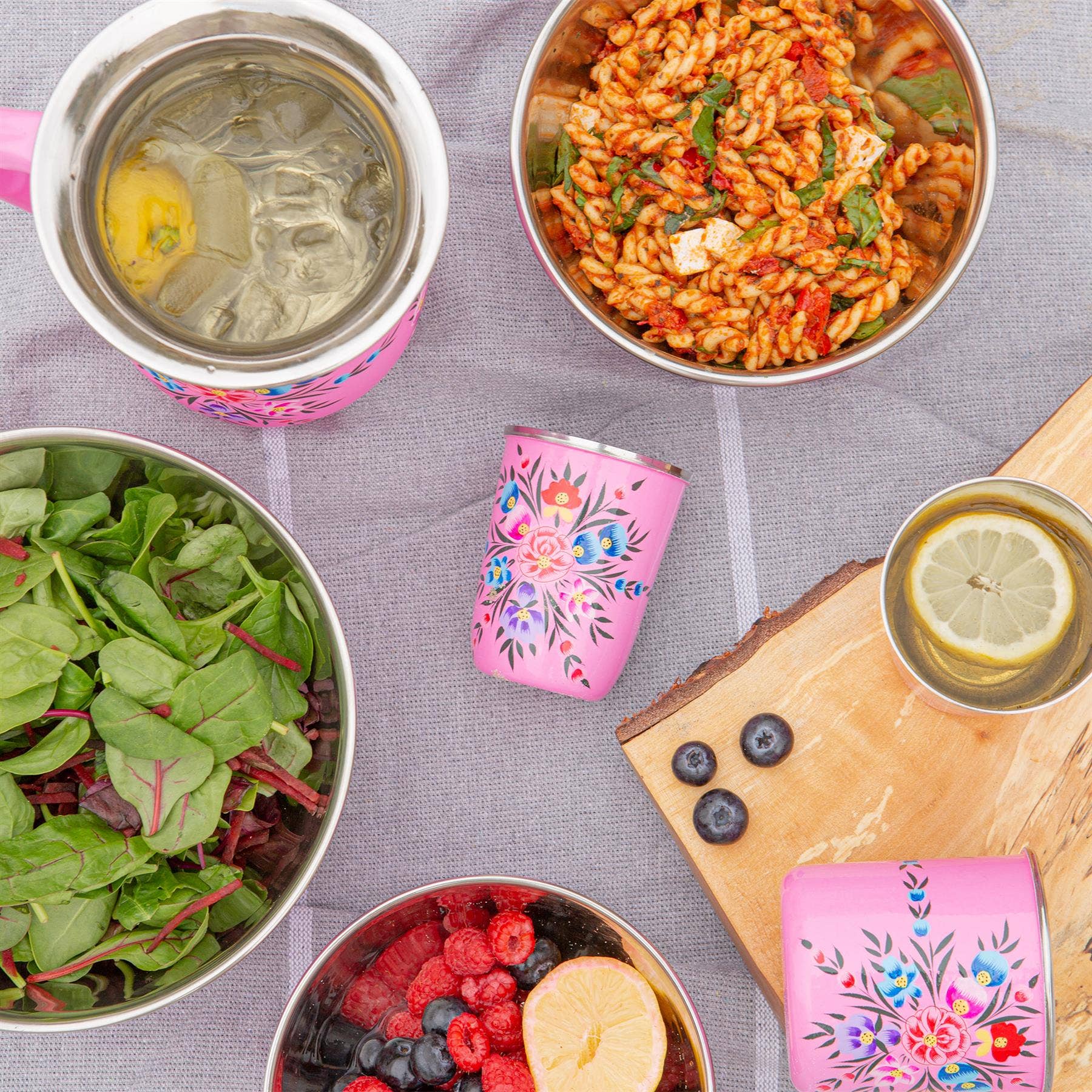 Rinkit Ltd – Tigela por atacado – Pansy Taça Piquenique Aço Inoxidável 16.5cm - By BillyCan2