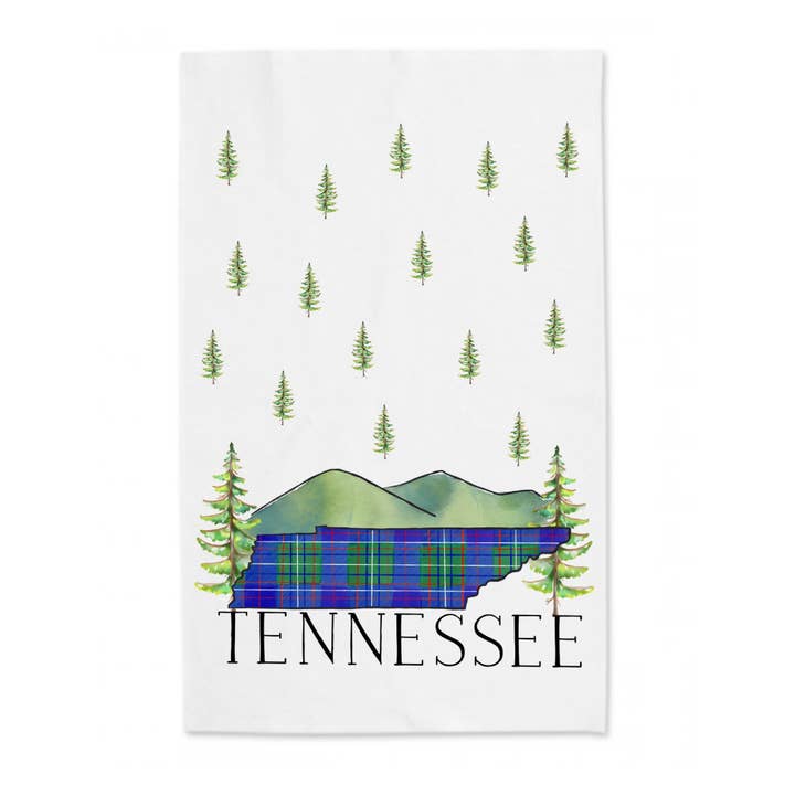 Tennessee Tartan Tea Towel for wholesale by Sweetgum Studio