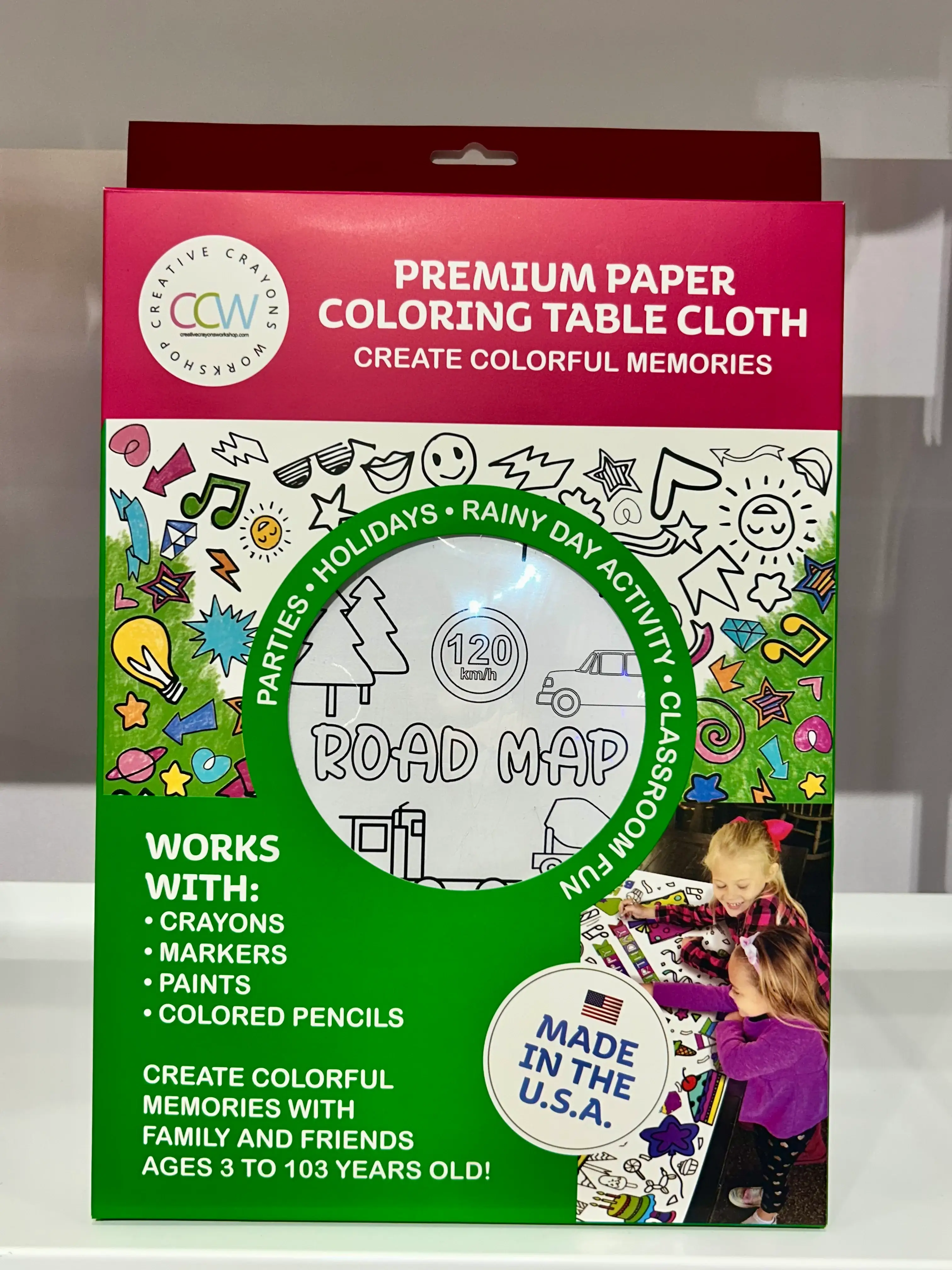 Creative Crayons Workshop - Wholesale Coloring Mat - Kids & Baby - Cars & Trucks Road Map Mat | Giant Coloring Play Activity2