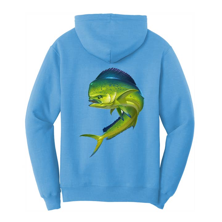Action Mahi Cotton Hoodie for wholesale by Saltwater Born