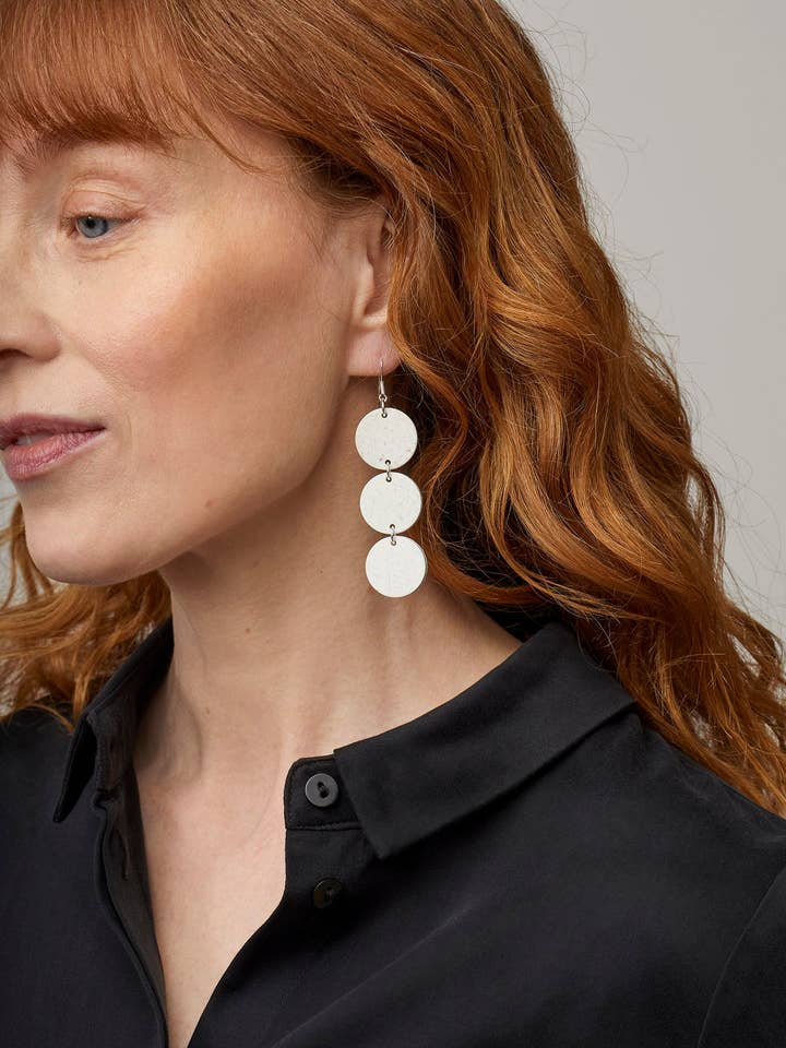 DOTS EARRINGS No.3, First Snow for wholesale by Papu