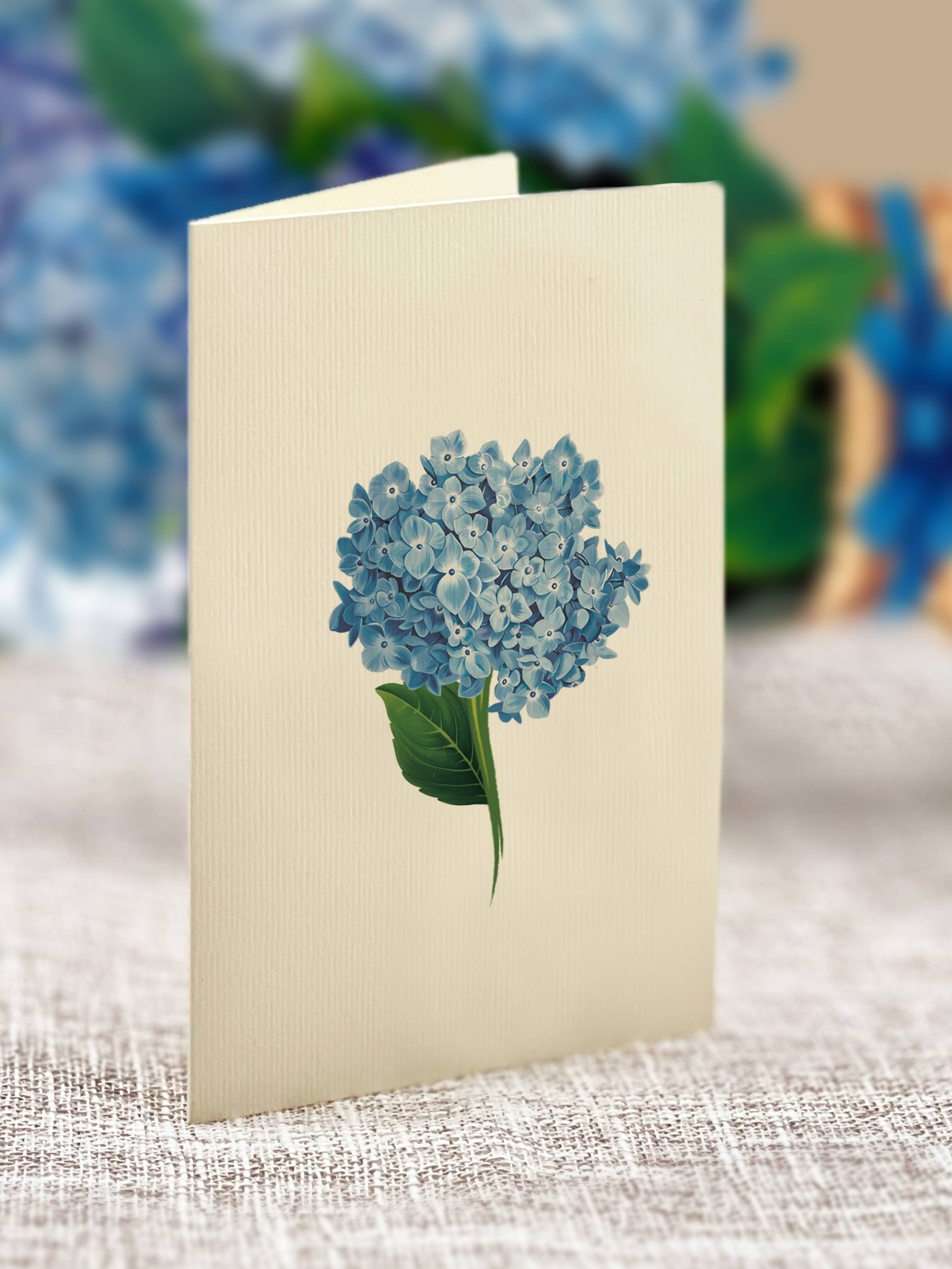 FreshCut Paper LLC - Wholesale Everyday Greeting Card - Mini Nantucket Hydrangeas (10 Pop-up Greeting Cards)5