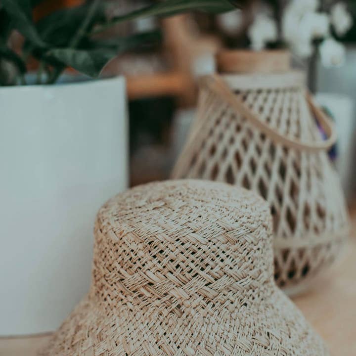 WEST VON - Wholesale Straw Hat - Women's - Lucy | Raffia Straw Bucket Hat
