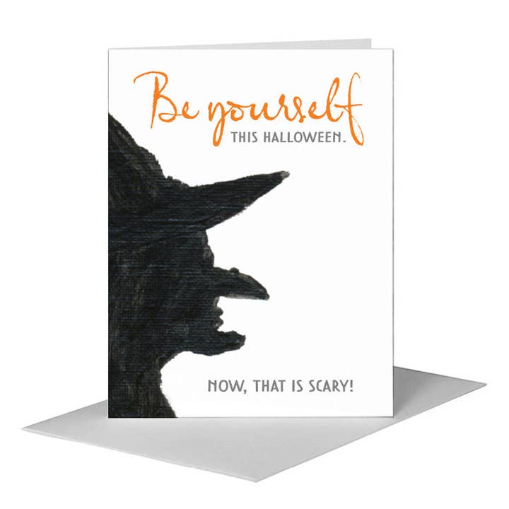 Witch Head, Greeting Card (#7856H) for wholesale by Printed Canvas