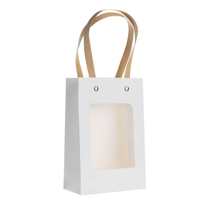 kraft paper gift bag with large window for wholesale by Hammont