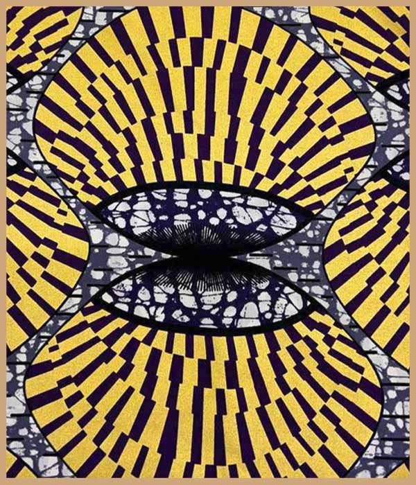 African Fabrics Inc - Wholesale Fabric - African Super Premium Gold Wax Print - Shimmering Delicacy1