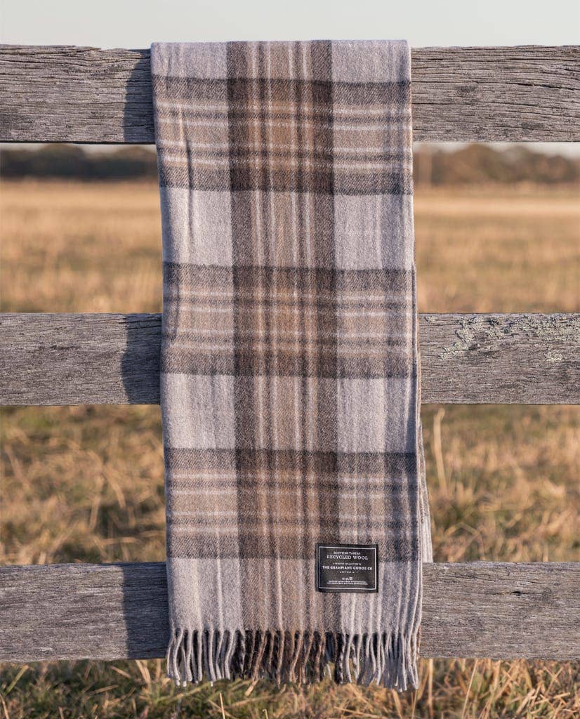 The Grampians Goods Co. - Vendita all'ingrosso Plaid - Coperta Heritage Tartan in lana riciclata5