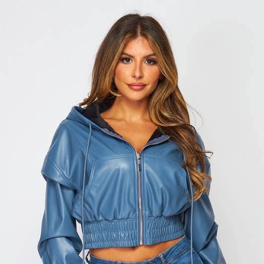 PU Hooded Jacket and other Purchase Wholesale pu leather material. Free Returns & Net 60 Terms on Faire trending on Faire.