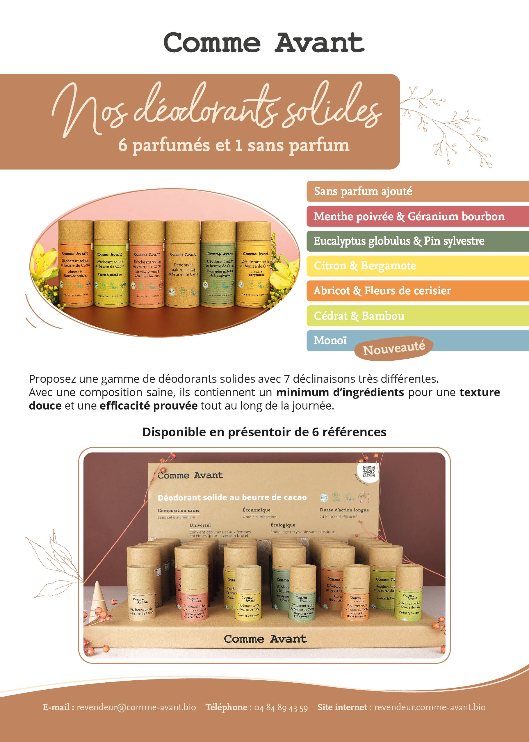 Comme Avant – wholesale Deodorant - Unisex – Monoi solid deodorant från Comme Avant3