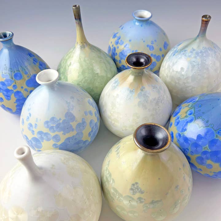 Ceramic Pottery Bottle Vase Collection - (3 items) for wholesale by Indikoi
