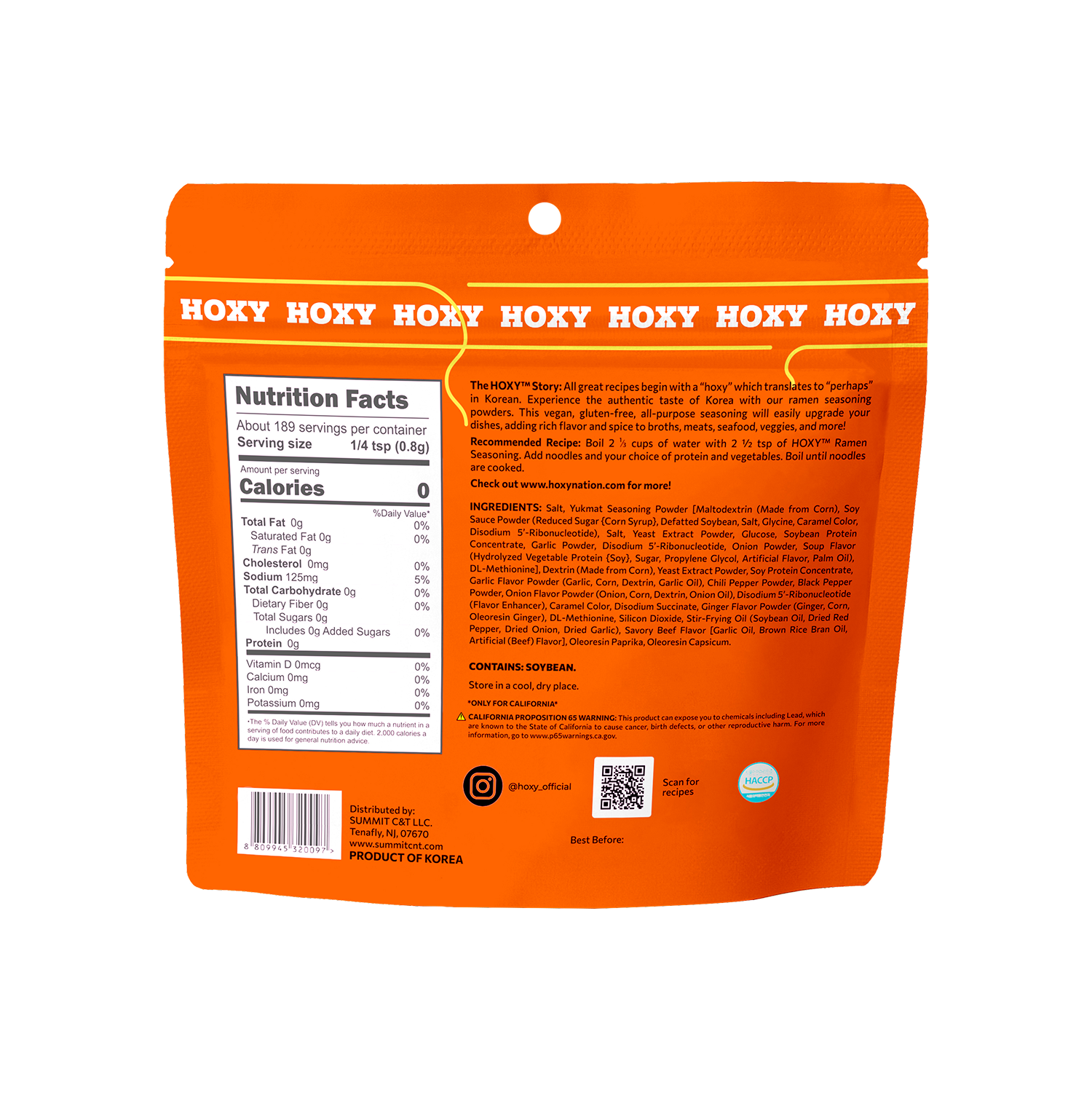 HOXY™ Korean Seasoning Powders - Wholesale Ramen - HOXY™ Ramen Seasoning Beef Flavor No-MSG (Korean)1