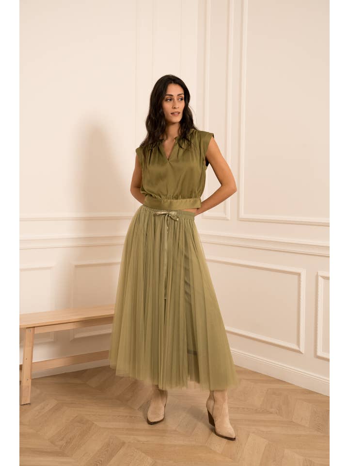CHOKLATE PARIS - Vente Jupe – femme - Jupe longue Aria en tulle SS26 colors - CK0807748