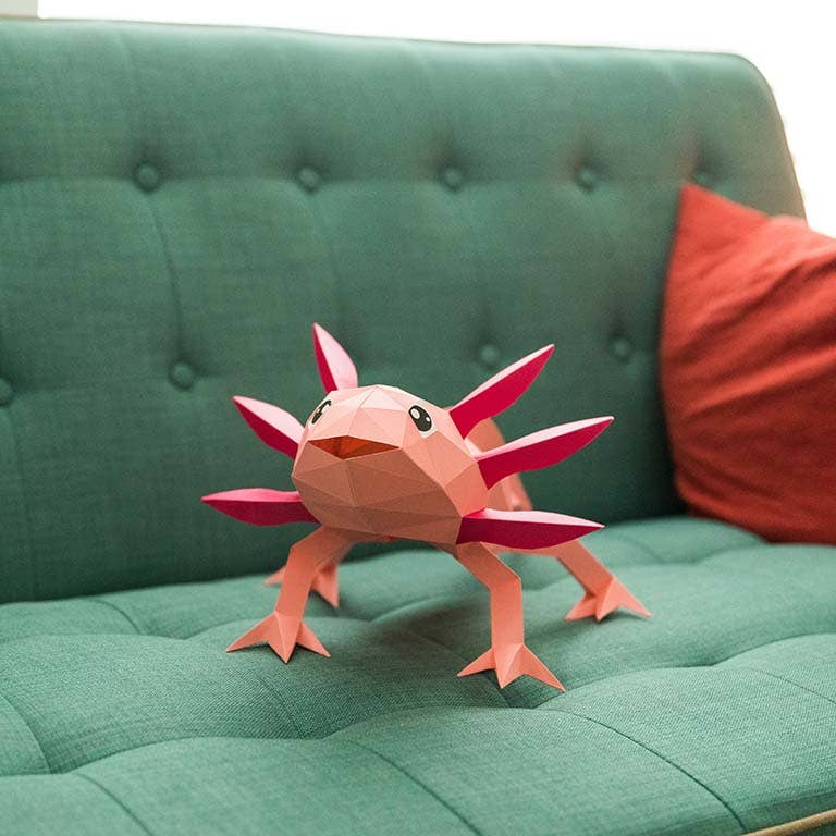 PAPERCRAFT WORLD - Wholesale DIY Craft Kit - Axolotl 3D Origami Model PaperCraft, Animal Lamp17
