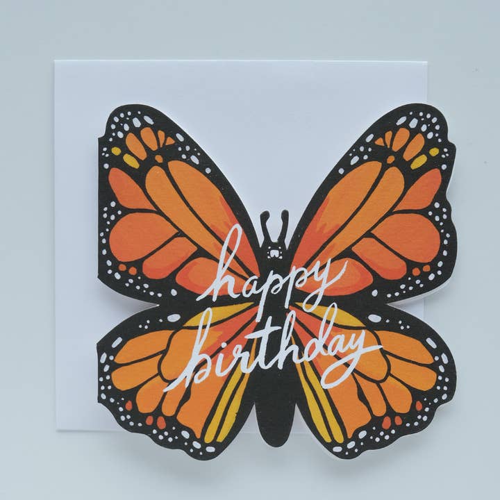 Idlewild Co. - Wholesale Birthday Card - Monarch Birthday Die Cut Greeting Card2