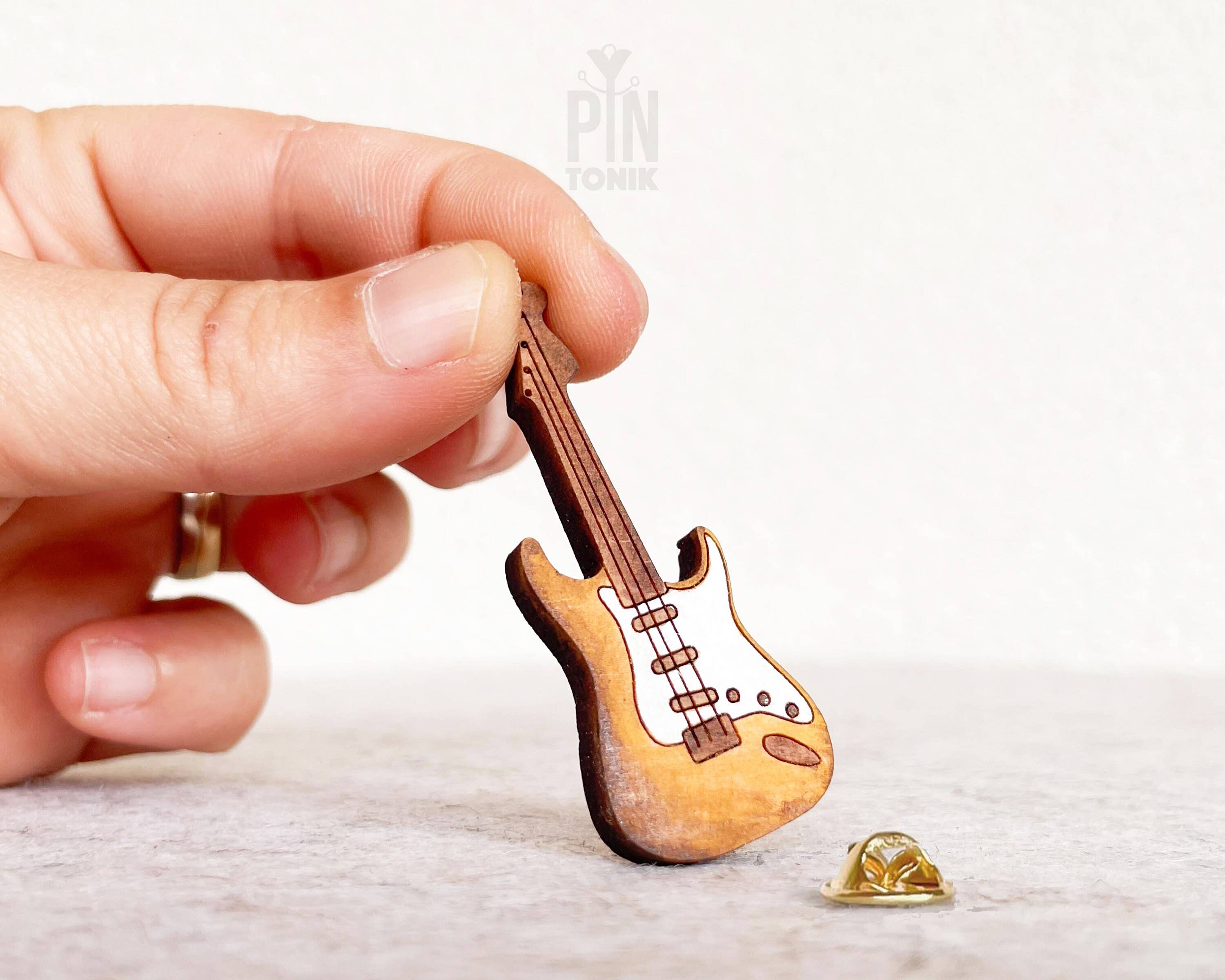 PinTonik - Wholesale Lapel Pin/Button - Electric Guitar Lapel Pin - Punk Music Teacher Gifts