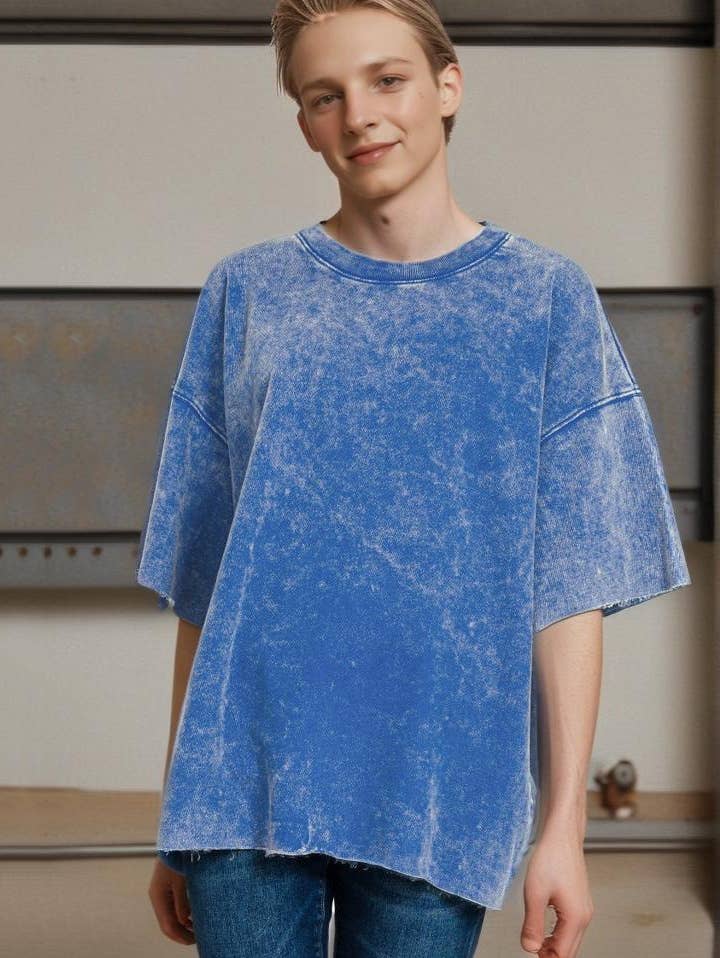 42POPS - Wholesale T-Shirt - Women's - ".._ Washed French Terry Loose fit Top Reg/Plus48