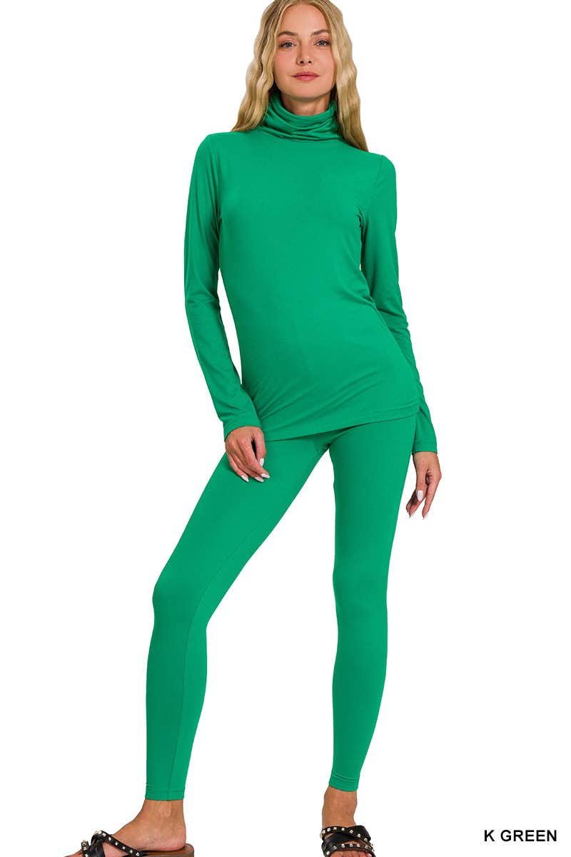 42POPS - Wholesale Athletic/Lounge Leggings - Women's - .SI-18546 Mock Neck Top & Leggings 2 Pc Set17