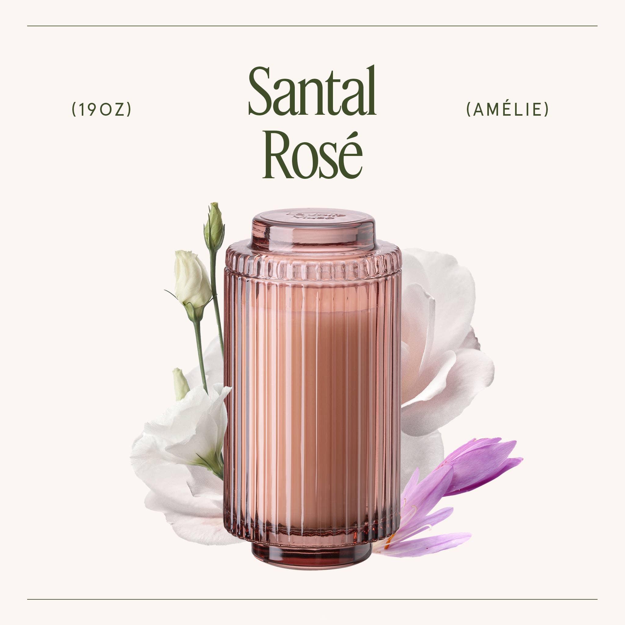 La Jolie Muse - Wholesale Jar/Filled Candle - Scented Candle - Santal Rosé - 19oz | La Jolie Muse2