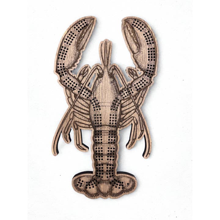 Lobster Cribbage Board Set for wholesale by Nautically Northern