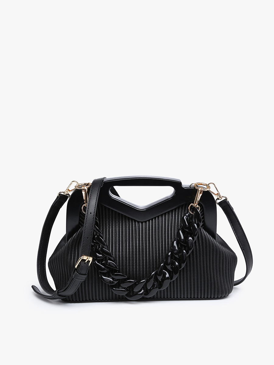 Jen & Co. – Großhandel Henkeltasche – Damen – EH2251 Remy Faltentasche mit Kettenriemen0