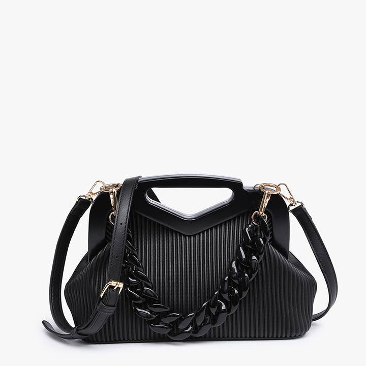 Jen & Co. – Großhandel Henkeltasche – Damen – EH2251 Remy Faltentasche mit Kettenriemen