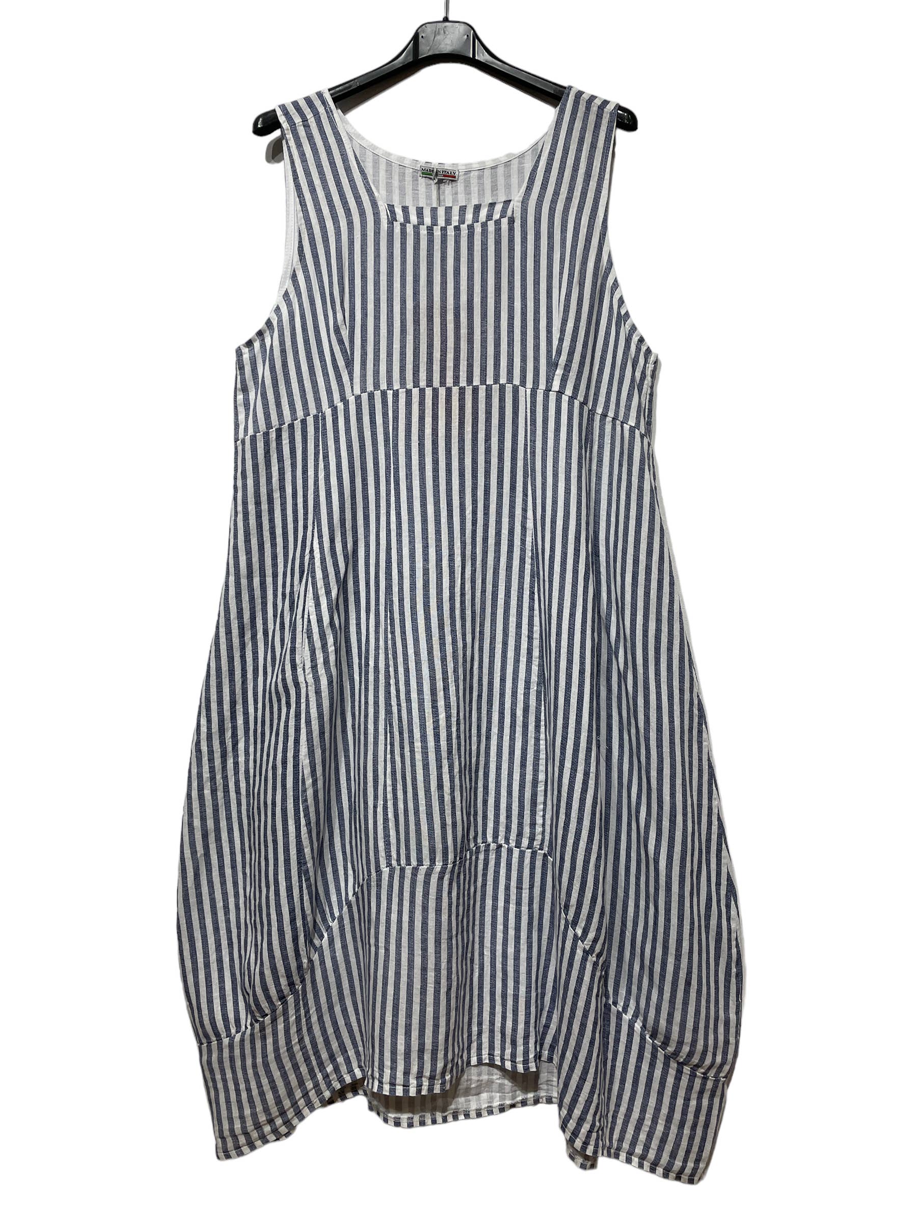 LINEN & COTTON HOUSE - Wholesale Dress - Women's - ROBE EN LIN 322 8119 RAYÉE PRINTEMPS ÉTÉ VÊTEMENTS0